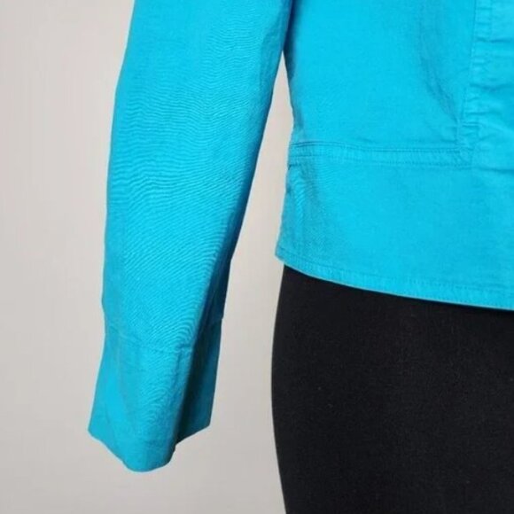 Spanner Cotton Blue Hombre Button Up Jacket Size 12 - Picture 4 of 5